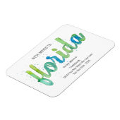 Magnet Flexible Nous avons déménagé la main écrite Aquarelle Flori (Côté Gauche)