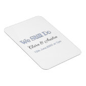 Magnet Flexible Nous faisons encore couple nom date bleu pastel gr (Côté Droit)