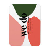 Magnet Flexible Nous faisons moderne graphique abstrait rouge, ros (Vertical)