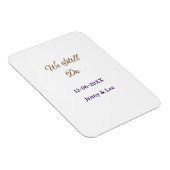 Magnet Flexible Nous faisons toujours marron rose nom date année b (Côté Droit)