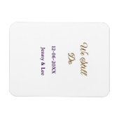 Magnet Flexible Nous faisons toujours marron rose nom date année b (Horizontal)