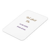 Magnet Flexible Nous faisons toujours marron rose nom date année b (Côté Gauche)