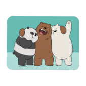 Magnet Flexible Nous, Groupe Ours Nus Hug (Horizontal)