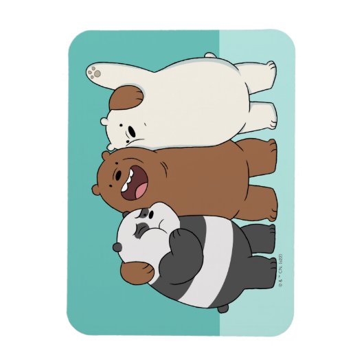 Magnet Flexible Nous, Groupe Ours Nus Hug (Vertical)