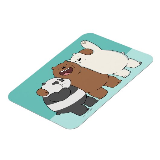 Magnet Flexible Nous, Groupe Ours Nus Hug (Côté Gauche)