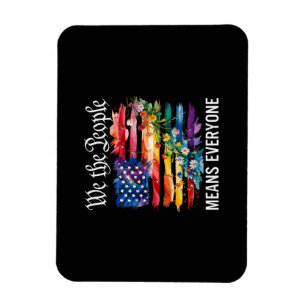 Magnet Flexible Nous Le Peuple Signifie Tout Le Monde Arc-en-ciel