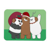 Magnet Flexible Nous Ours Nus - Bonnes Fêtes (Horizontal)