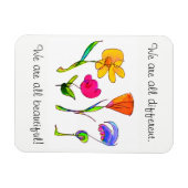 Magnet Flexible Nous sommes tous différents et belle diversité (Horizontal)