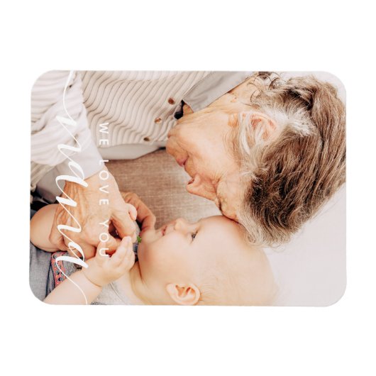 Magnet Flexible Nous vous aimons Nana Modern Classic Photo (Horizontal)