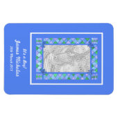 Magnet Flexible Nouveau bébé garçon Faire-part magnétique flexible (Horizontal)