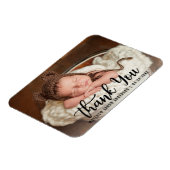 Magnet Flexible Nouveau bébé moderne Merci noir (Côté Gauche)
