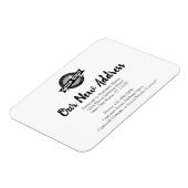 Magnet Flexible Nouveau changement d'adresse avec logo d'entrepris (Côté Gauche)
