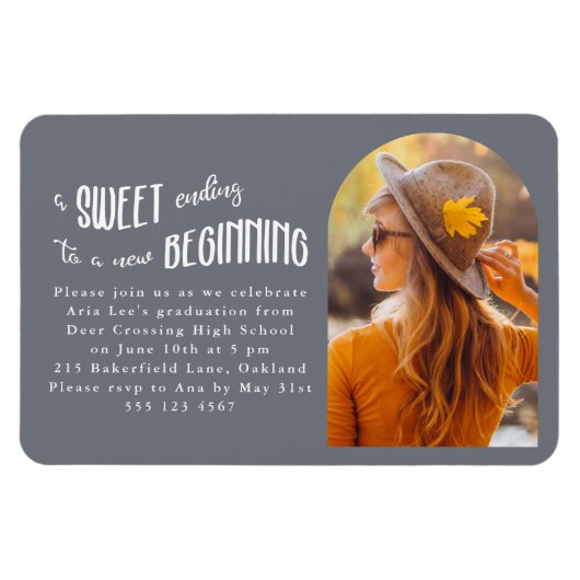 Magnet Flexible Nouveau Début 2023 Photo Graduation Party (Horizontal)