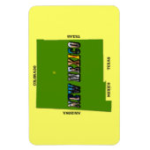 Magnet Flexible Nouveau Mexique Plan Plan Texte Photo (Vertical)