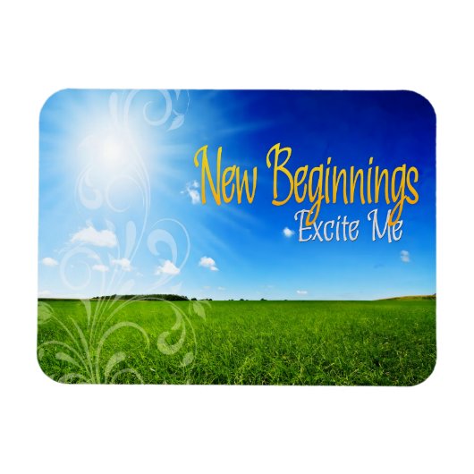 Magnet Flexible "Nouveaux débuts" Motivation Affirmation Flexible (Horizontal)
