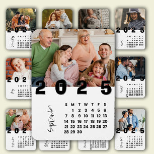 Magnet Flexible Nouvel An 2025 Calendrier Septembre Photo de famil