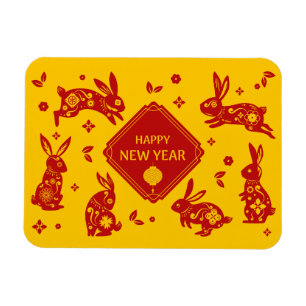 Magnet Flexible Nouvel An Lunaire De Lapin 2023 Zodiac Animal