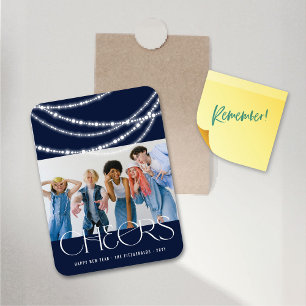 Magnet Flexible Nouvel An Salutations Flammes Étincelantes Photo