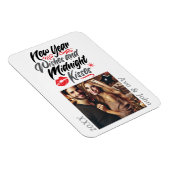 Magnet Flexible Nouvel an voeux et minuit baisers script photo (Côté Droit)