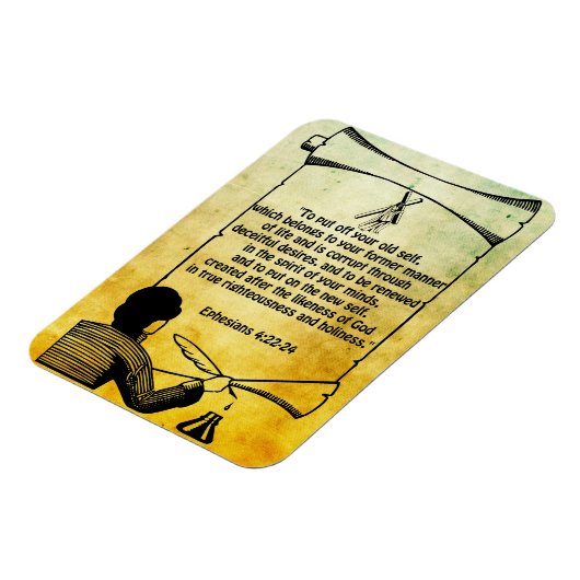 Magnet Flexible Nouvelle auto-modification Éphésiens 4:22-24 Citat (Côté Gauche)