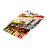 Magnet Flexible Nouvelle-Orléans Louisiane Quartier Français Aquar (Côté Gauche)