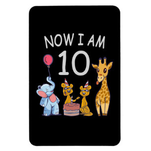 Magnet Flexible Now I, 10 ans d'âge 10 Birthday