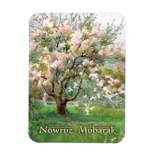 Magnet Flexible Nowruz Moubarak. Art du Nouvel An perse