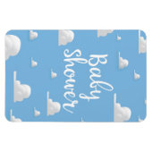 Magnet Flexible Nuage Blanc Gonflé Baby Shower (Horizontal)