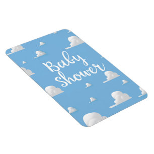 Magnet Flexible Nuage Blanc Gonflé Baby Shower