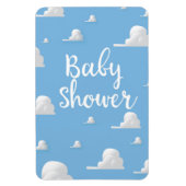 Magnet Flexible Nuage Blanc Gonflé Baby Shower (Vertical)