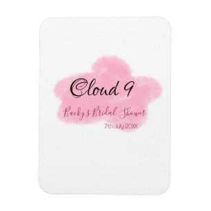 Magnet Flexible Nuage neuf rouge pastel shower de mariage nommédat