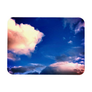 Magnet Flexible Nuages avec photographie extérieure de ciel bleu