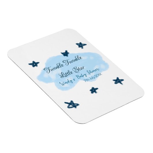 Magnet Flexible Nuages bleus scintillant Twinkle Little Star bébé (Côté Droit)