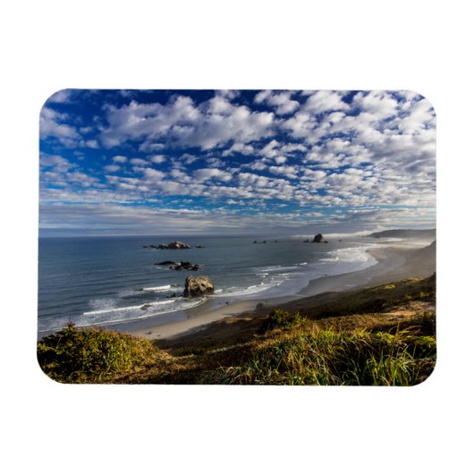 Magnet Flexible Nuages matinaux et brouillard à la plage (Horizontal)