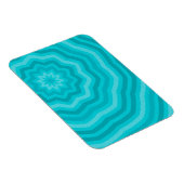 Magnet Flexible Nuances de turquoise dessin de fleurs abstrait (Côté Droit)