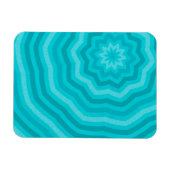 Magnet Flexible Nuances de turquoise dessin de fleurs abstrait (Horizontal)
