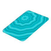 Magnet Flexible Nuances de turquoise dessin de fleurs abstrait (Côté Gauche)