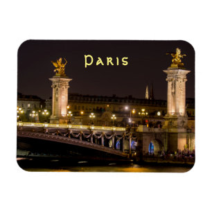 Magnet Flexible Nuit au-dessus du pont Alexandre III - Paris,