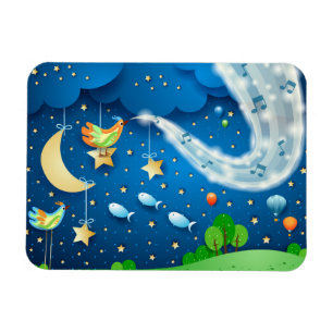 Magnet Flexible Nuit avec musique et oiseaux