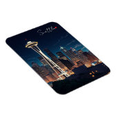 Magnet Flexible Nuit de Seattle Washington (Côté Droit)