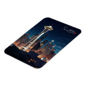 Magnet Flexible Nuit de Seattle Washington (Côté Gauche)