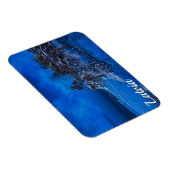 Magnet Flexible Nuit d'hiver avec pins couverts de neige en Letton (Côté Droit)