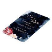 Magnet Flexible Nuit étoilée Mariage floral Enregistrer la date Ma (Côté Gauche)