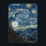 Magnet Flexible Nuit Van Gogh Starry<br><div class="desc">Vincent Van Gogh Starry Night masterpiece,  vintage artwork on modern day products from Zazilicious</div>