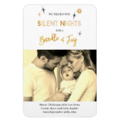 Magnet Flexible Nuits Silencieuses Faire-part de naissance de Noël (Vertical)