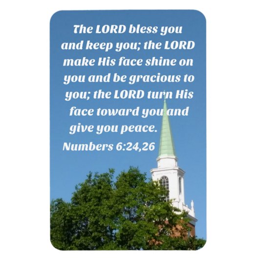 Magnet Flexible Numbers 6:24,26 The LORD bless you and keep you (Vertical)