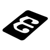 Magnet Flexible Numéro cambodgien 3 / Trois / ៣ (Bei) Écriture khm (Côté Gauche)