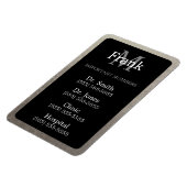 Magnet Flexible Numéro de téléphone important de Black and Silver  (Côté Gauche)