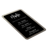 Magnet Flexible Numéro de téléphone important de Black and Silver  (Côté Droit)