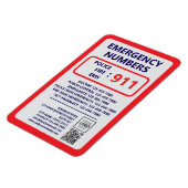 Magnet Flexible Numéros d'urgence pour entreprise (Côté Gauche)